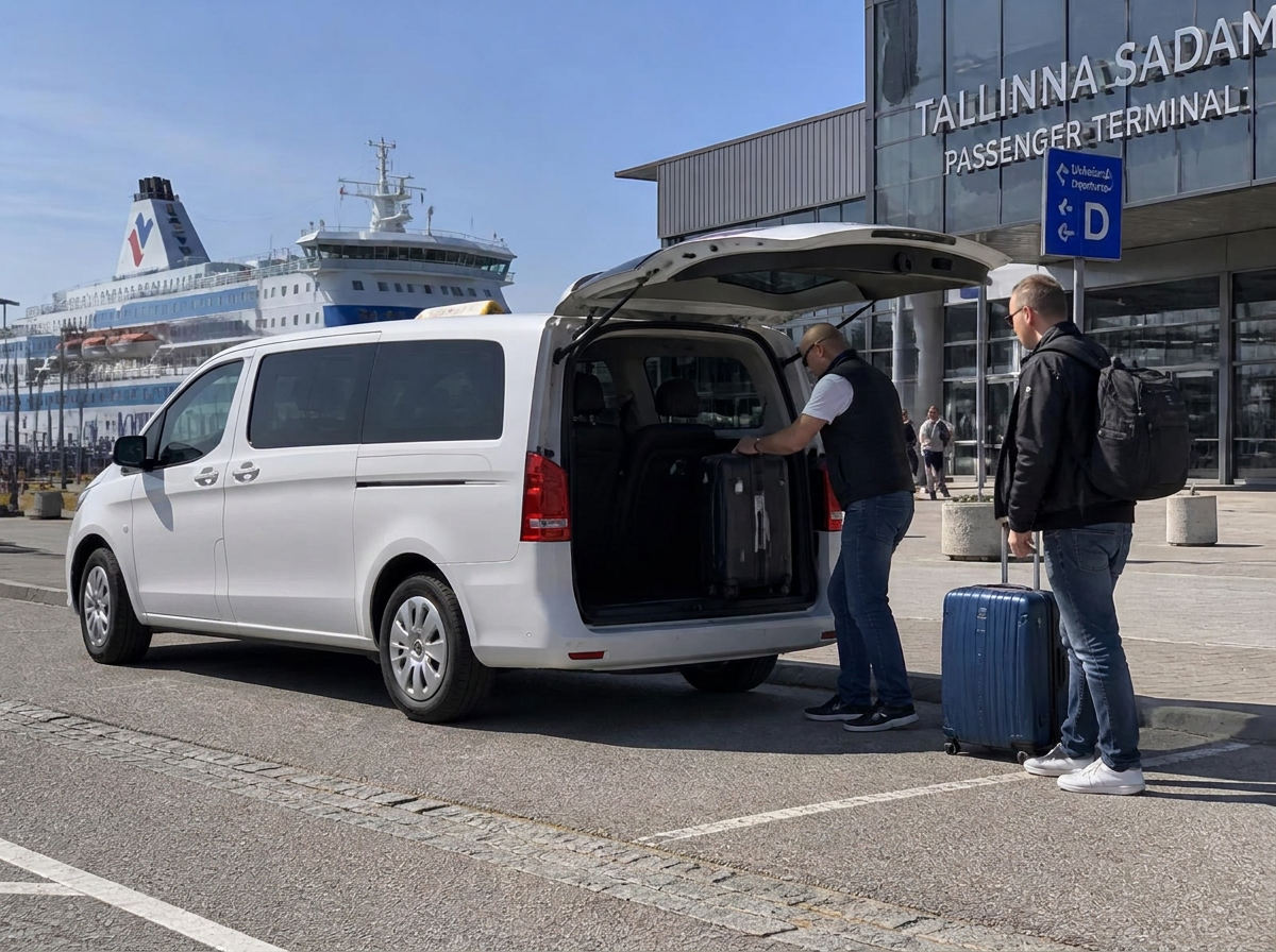 Amigo Buss ootab reisijaid Tallinna reisisadama juures